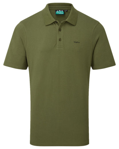 Fern Green Coloured Ridgeline Mens Signature Polo Shirt on white background 