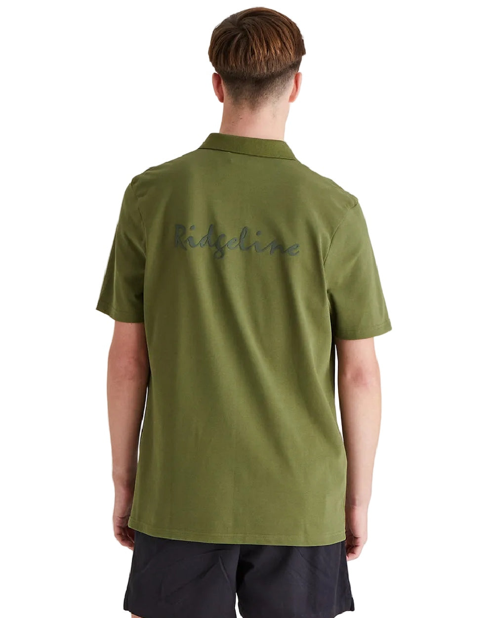 Fern Green Coloured Ridgeline Mens Signature Polo Shirt on white background 