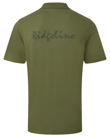 Fern Green Coloured Ridgeline Mens Signature Polo Shirt on white background 