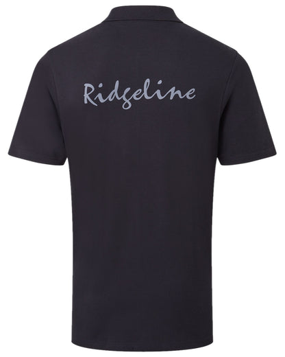 Navy Coloured Ridgeline Mens Signature Polo Shirt on white background 
