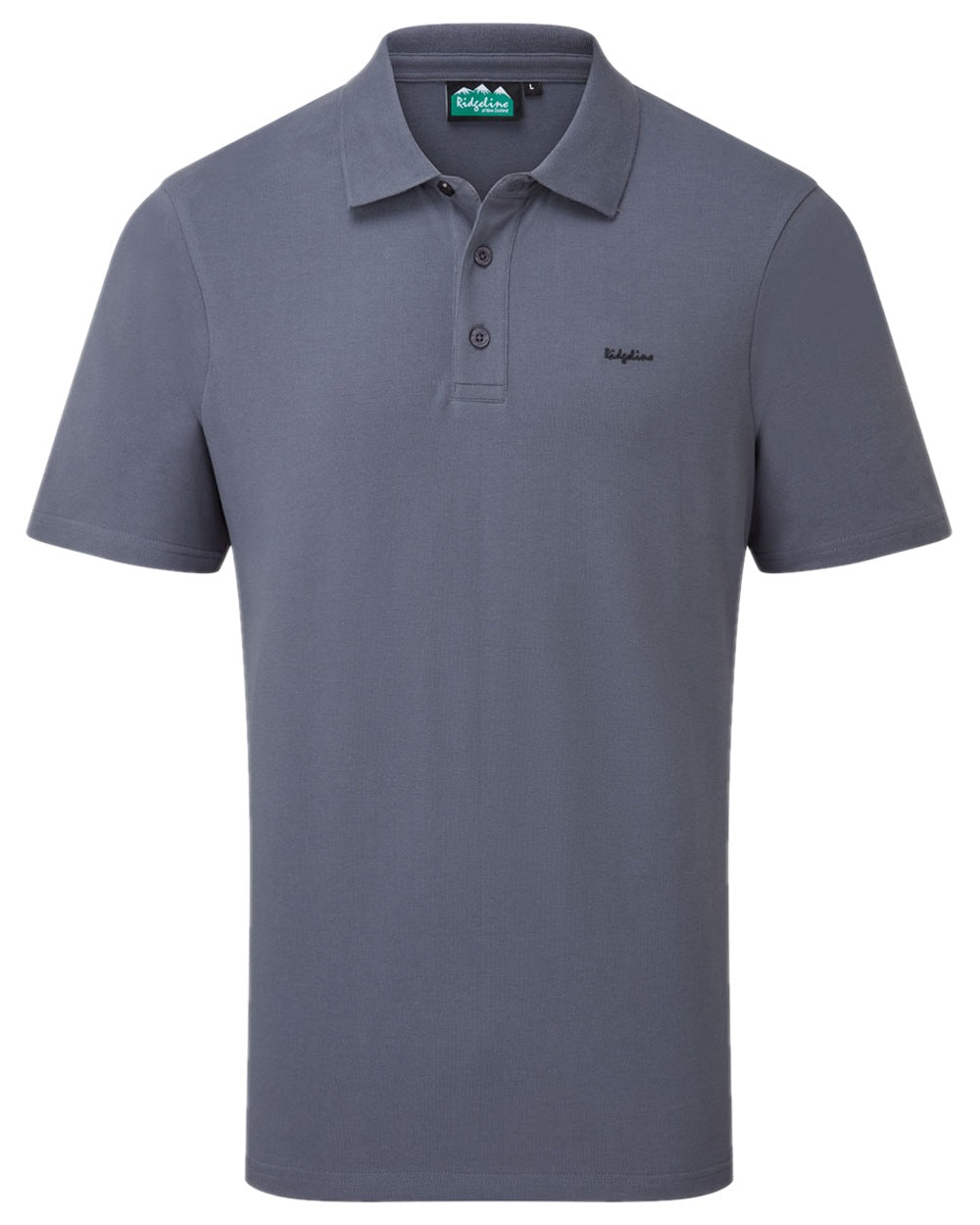 Storm Coloured Ridgeline Mens Signature Polo Shirt on white background 