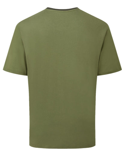 Fern Green Coloured Ridgeline Mens Signature T-Shirt on white background 