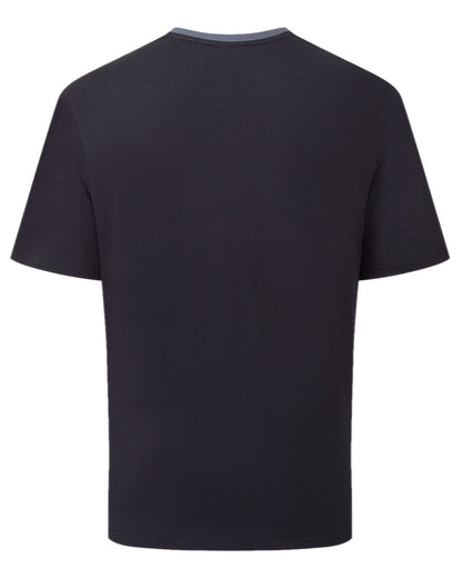 Navy Coloured Ridgeline Mens Signature T-Shirt on white background 