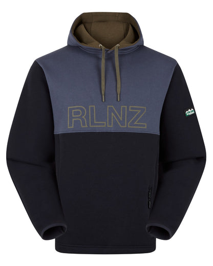 Navy coloured Ridgeline Mens South Island Hoodie on white background 