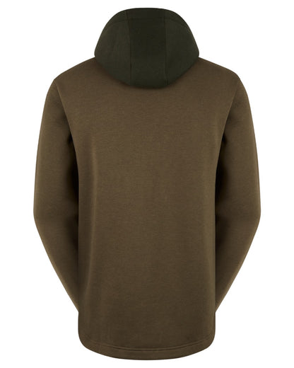 Olive coloured Ridgeline Mens South Island Hoodie on white background 