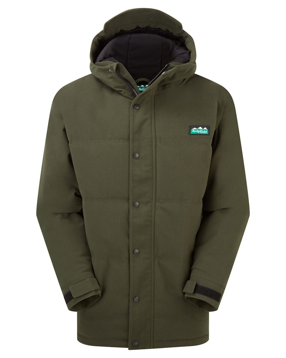 Deep Forest coloured Ridgeline Mens Tundra Thermal Jacket on white background 