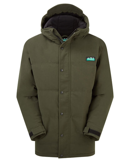 Deep Forest coloured Ridgeline Mens Tundra Thermal Jacket on white background 
