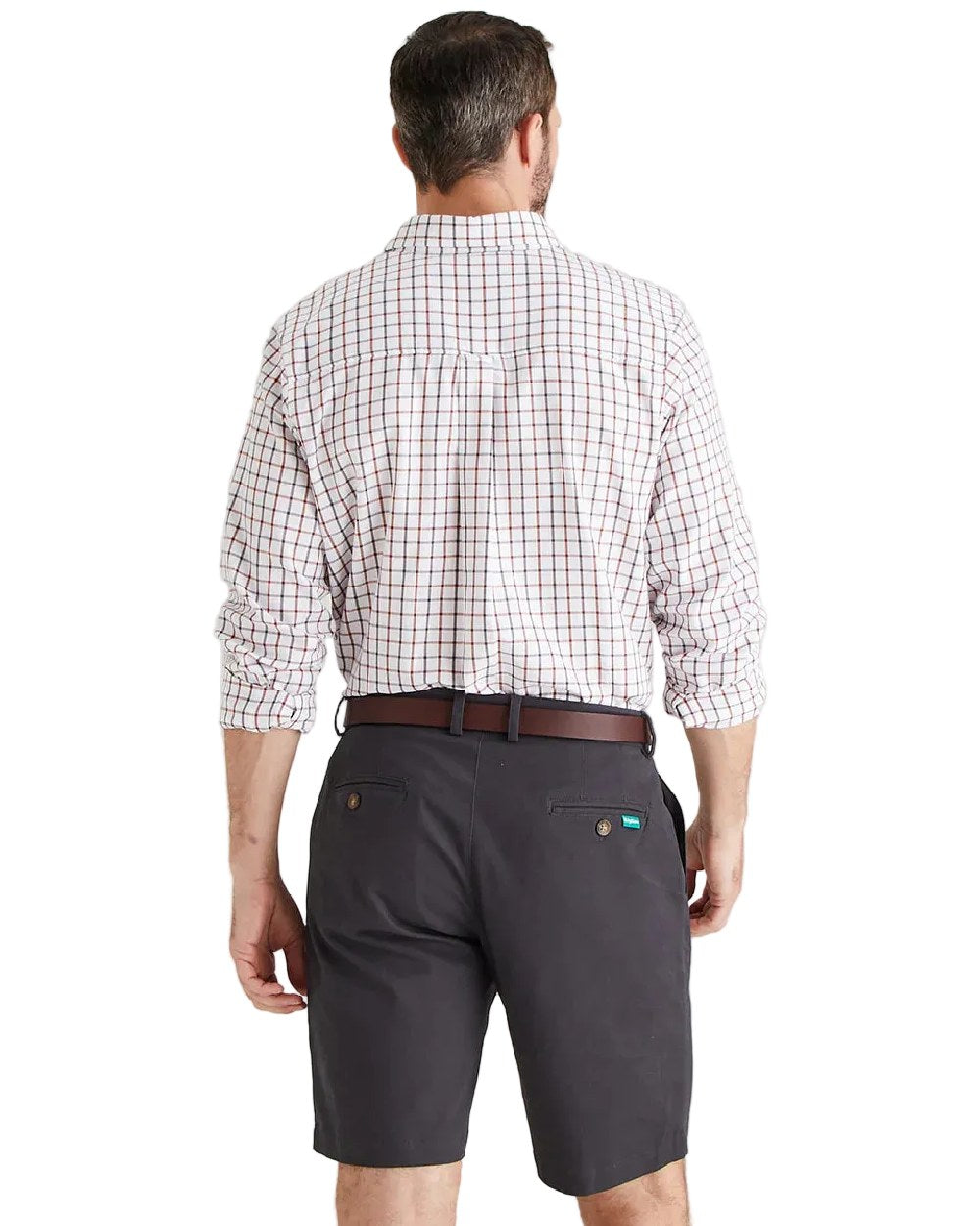 Shale Coloured Ridgeline Mens Waxham Shorts on white background 