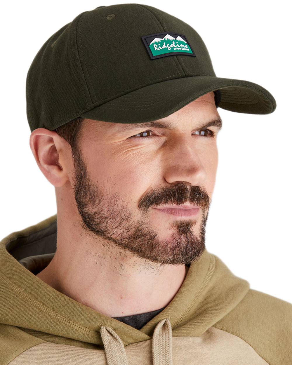 Deep Forest Coloured Ridgeline Monsoon Classic Cap on white background 