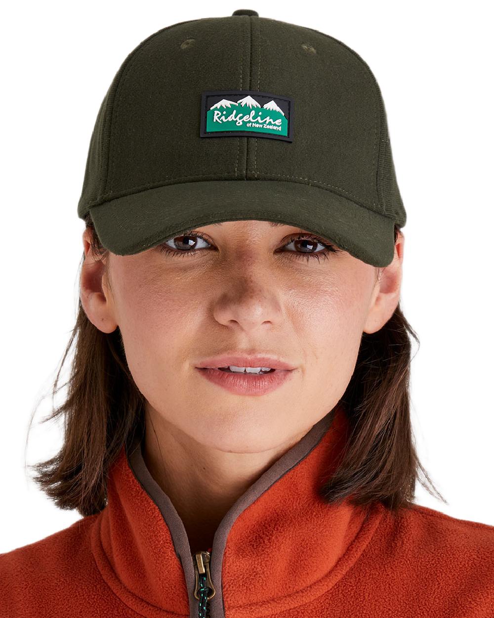 Deep Forest Coloured Ridgeline Monsoon Classic Cap on white background 