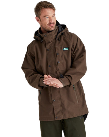 Bark Coloured Ridgeline Monsoon Classic Jacket On A White Background 