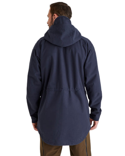 Navy Coloured Ridgeline Monsoon Classic Jacket On A White Background 