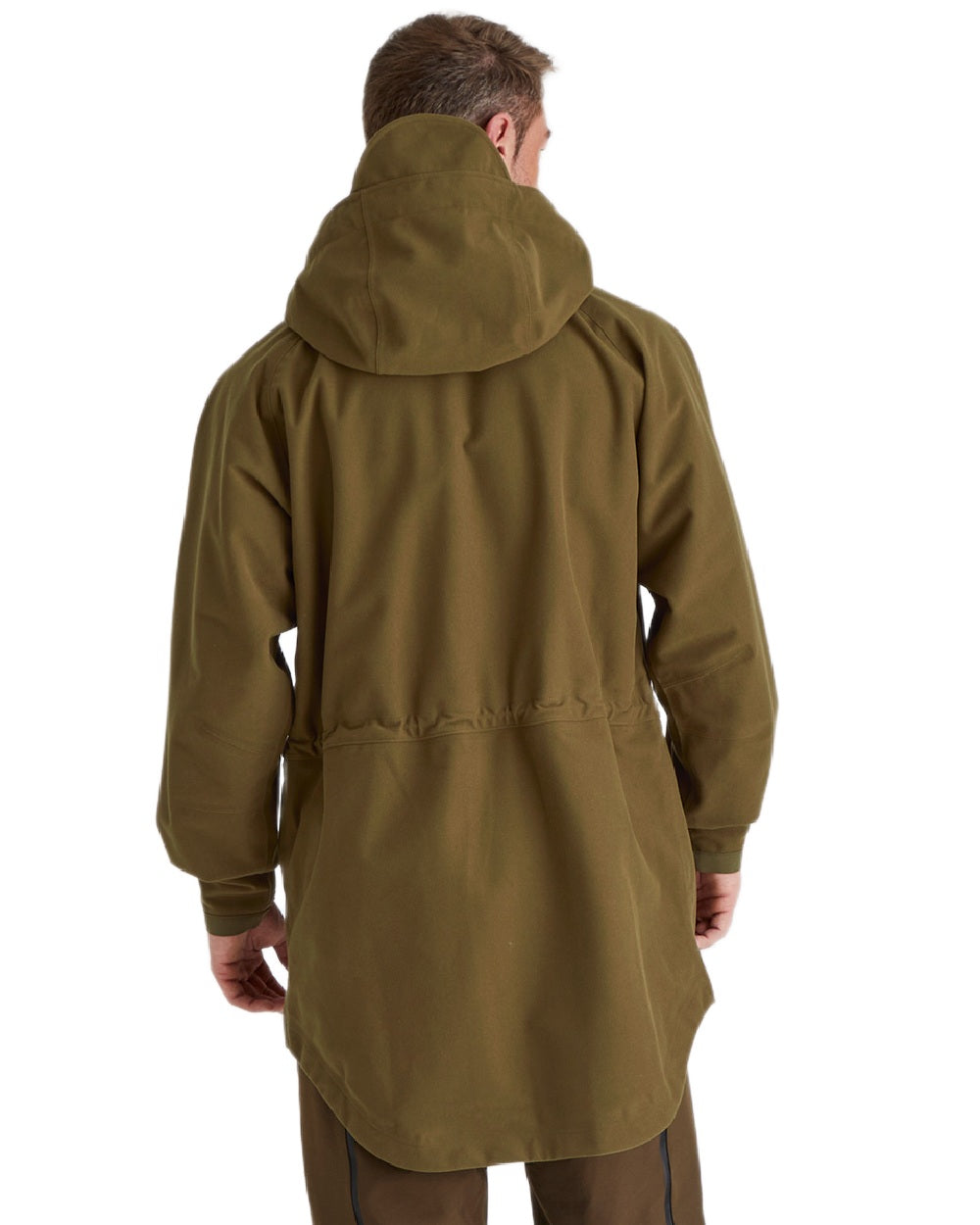 Teak coloured Monsoon Classic Waterproof Jacket on white background 