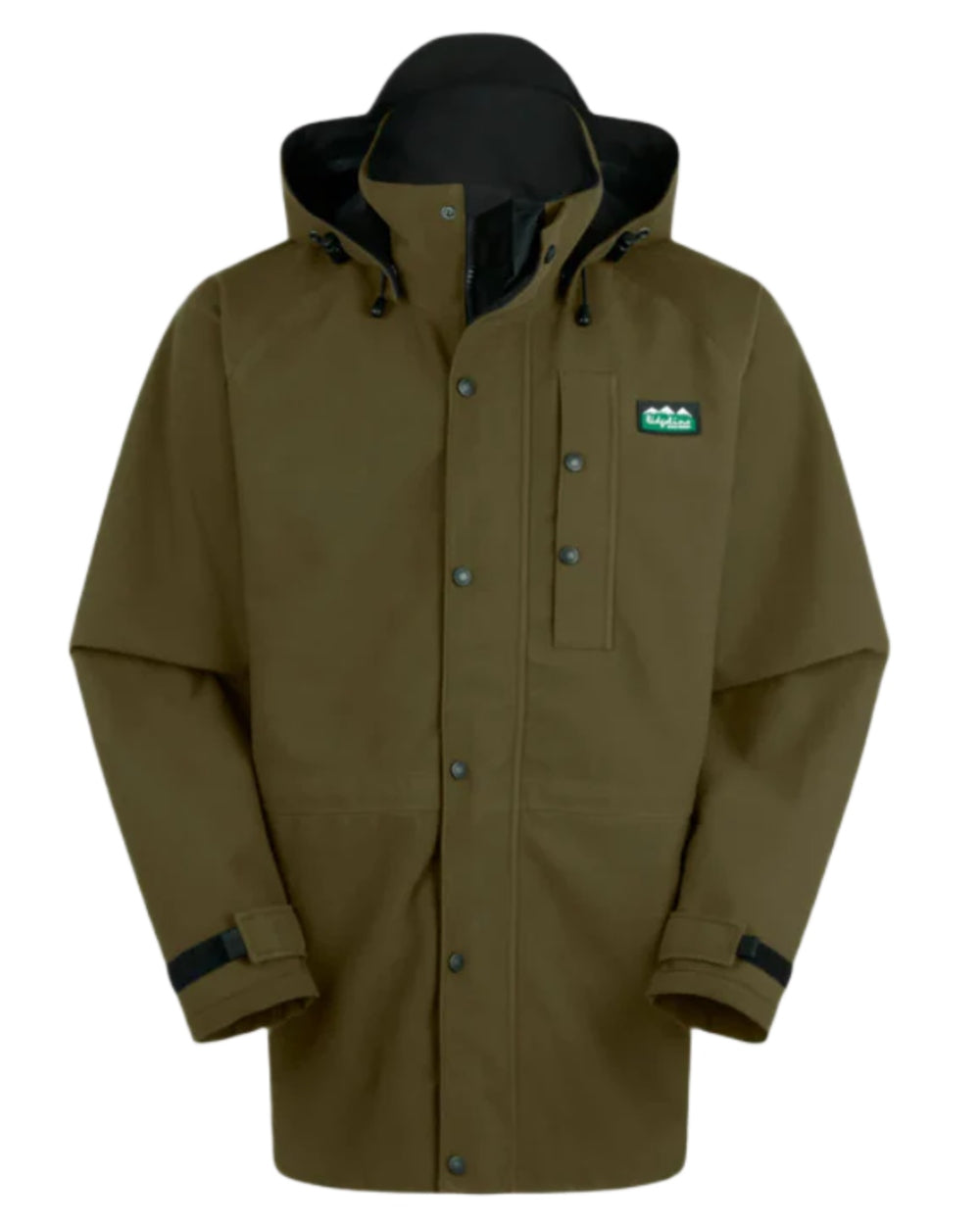 Teak coloured Monsoon Classic Waterproof Jacket on white background 