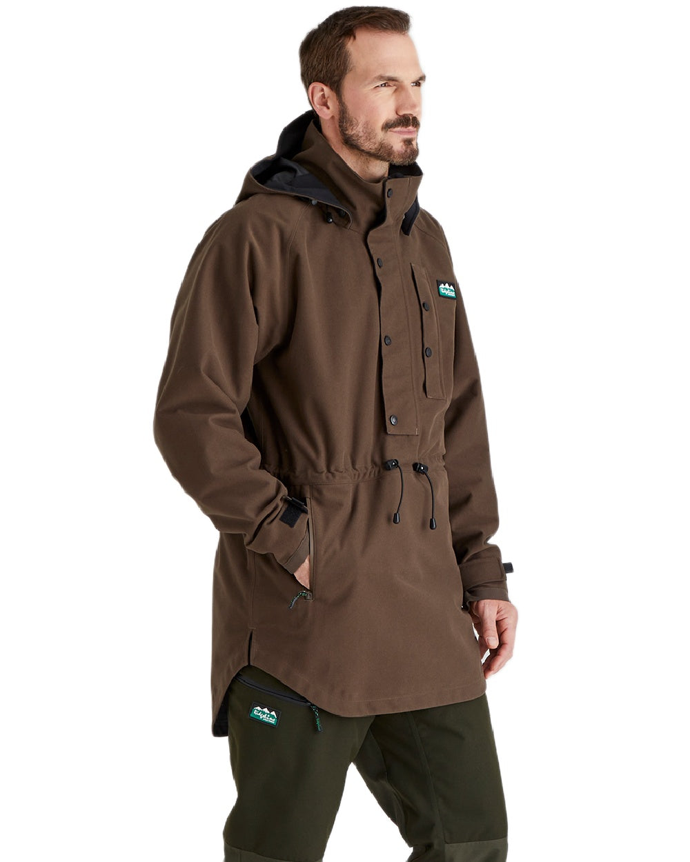 Bark Coloured Ridgeline Monsoon Classic Waterproof Smock on white background 