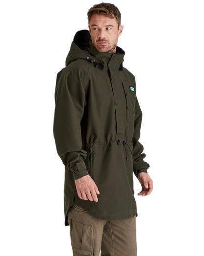 Deep Forest Coloured Ridgeline Monsoon Classic Waterproof Smock on white background 