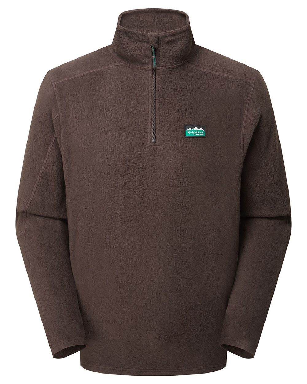 Deep Bark coloured Ridgeline Narvik Fleece on white background 