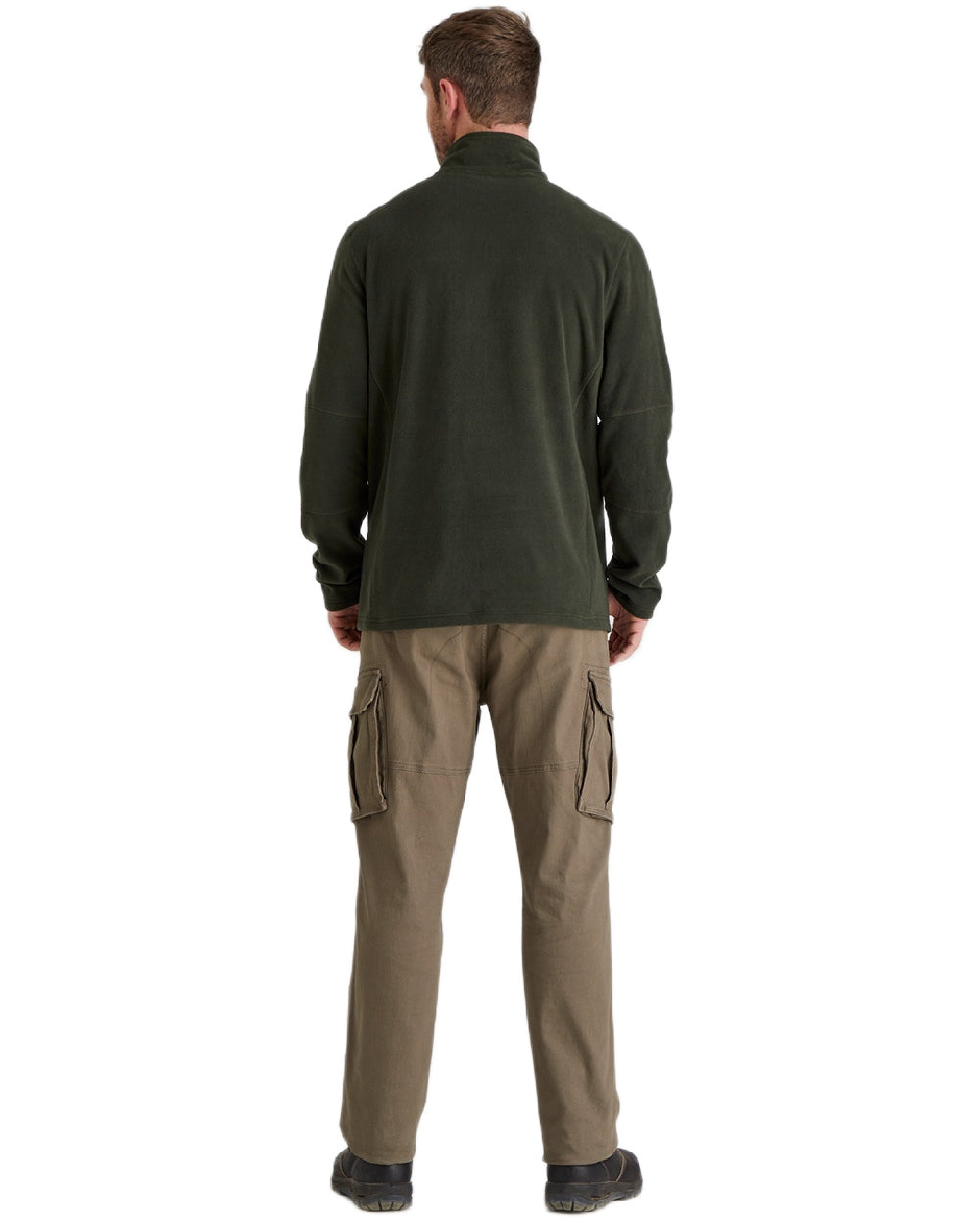 Deep Forest Coloured Ridgeline Narvik Fleece on white background 