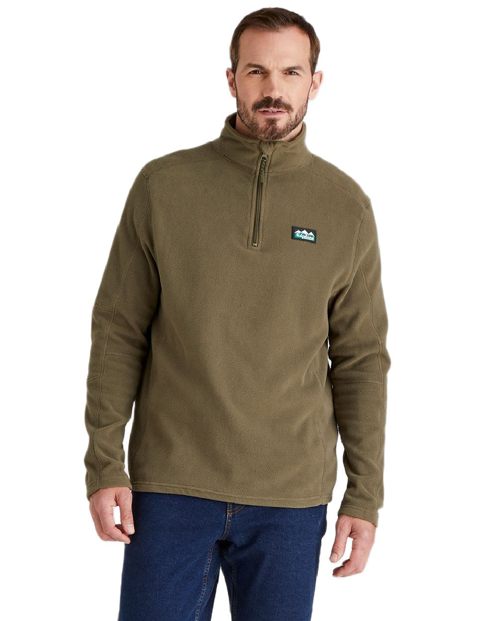 Ivy Green Coloured Ridgeline Narvik Fleece on white background 