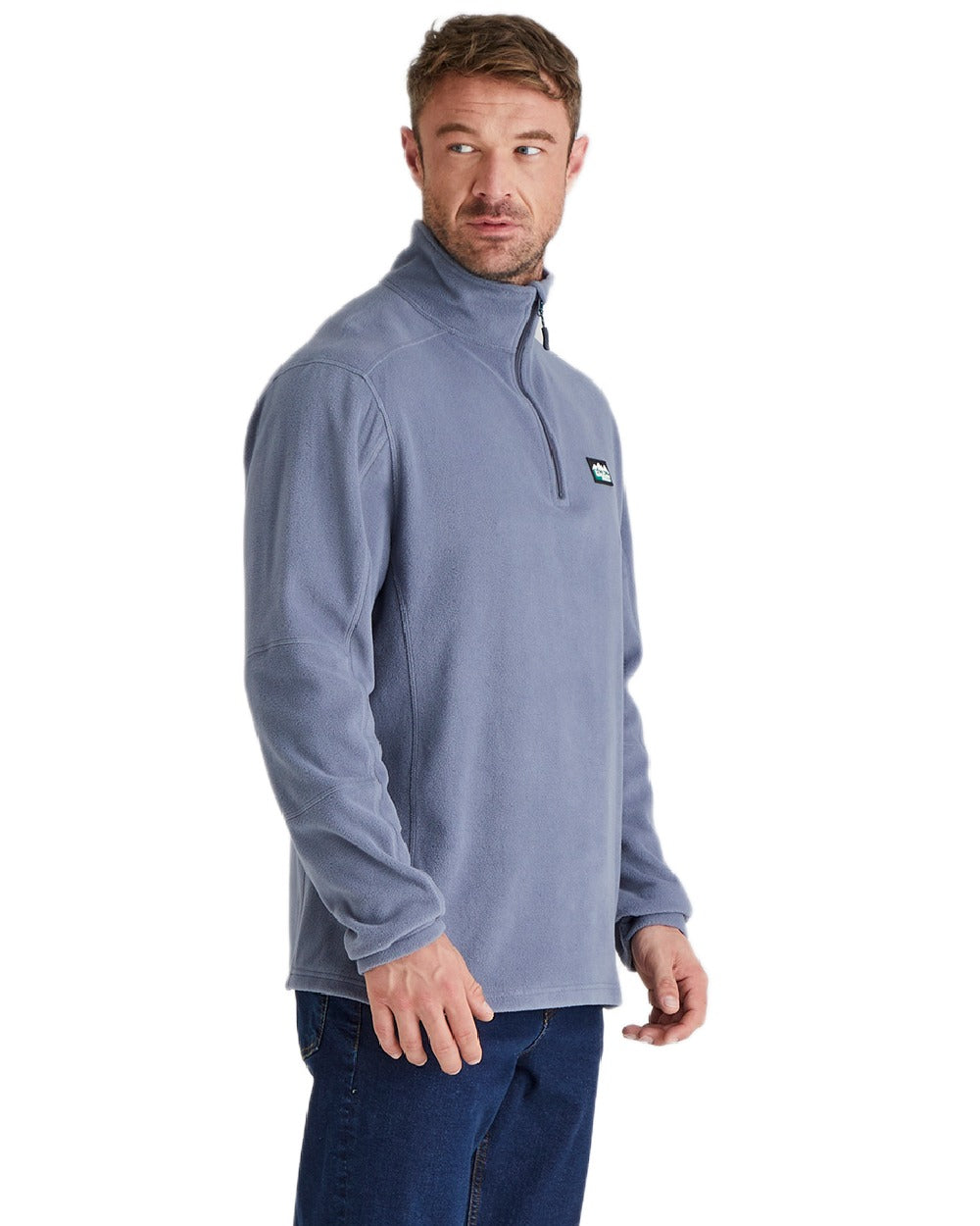 Storm Coloured Ridgeline Narvik Fleece on white background 