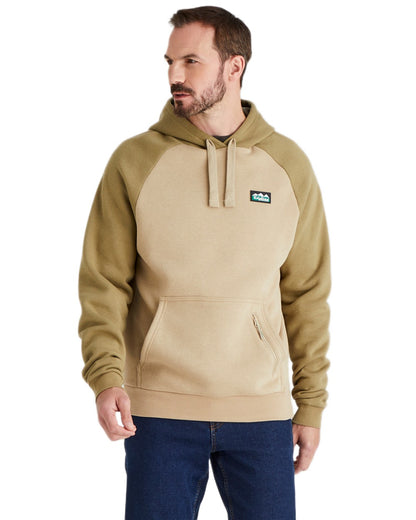 Teak Coloured Ridgeline North Island Hoodie on white background 