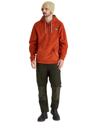 Stone Coloured Ridgeline Original Knitted Beanie on white background 