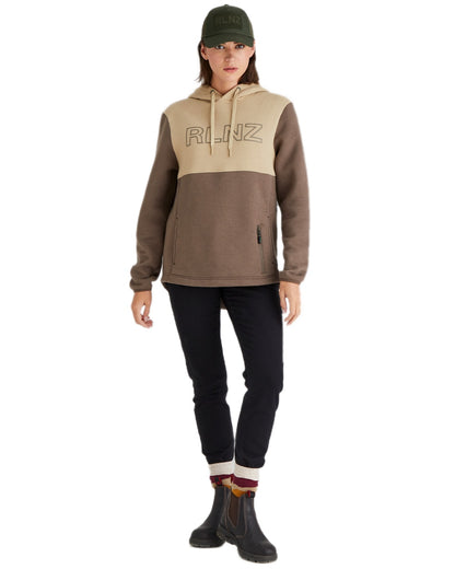 Olive Coloured Ridgeline RLNZ Trucker Cap on white background 