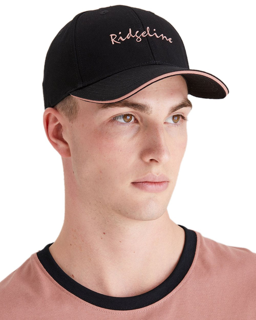 Black Coloured Ridgeline Signature Cap on white background 