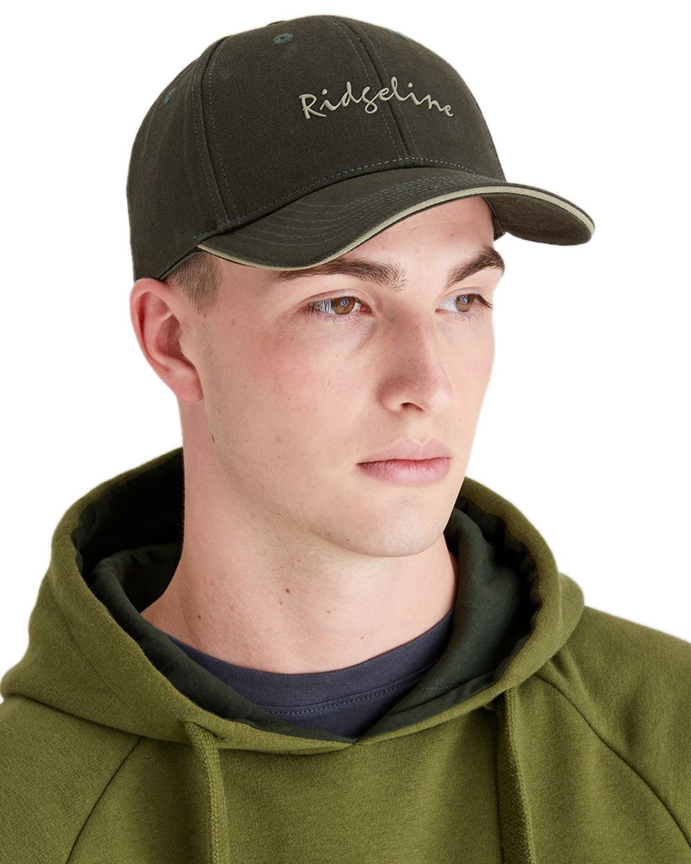 Deep Forest Coloured Ridgeline Signature Cap on white background 