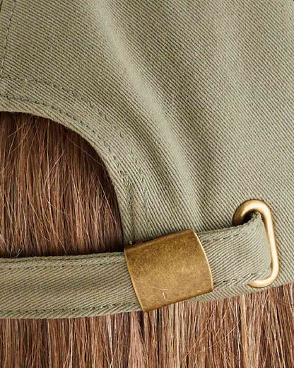 Khaki Green Coloured Ridgeline Signature Cap on white background 