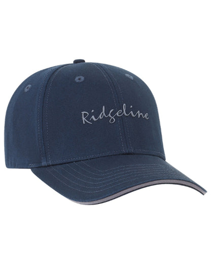 Navy Coloured Ridgeline Signature Cap on white background 
