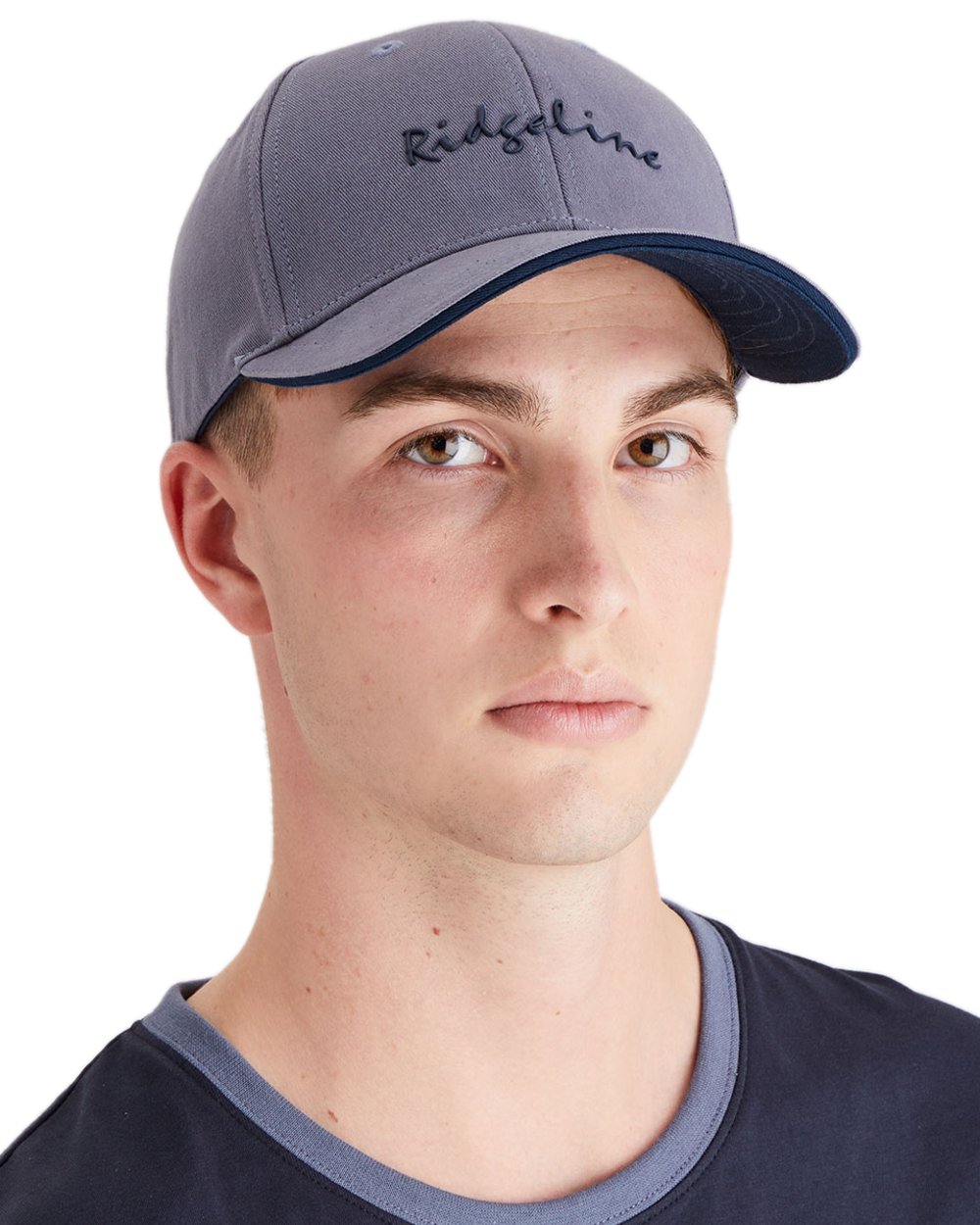 Storm Coloured Ridgeline Signature Cap on white background 