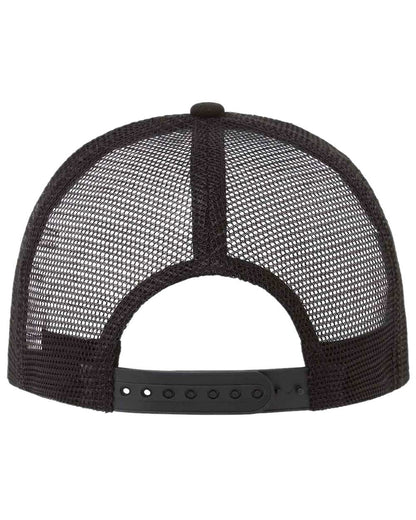 Black Coloured Ridgeline Signature Trucker Cap on white background 