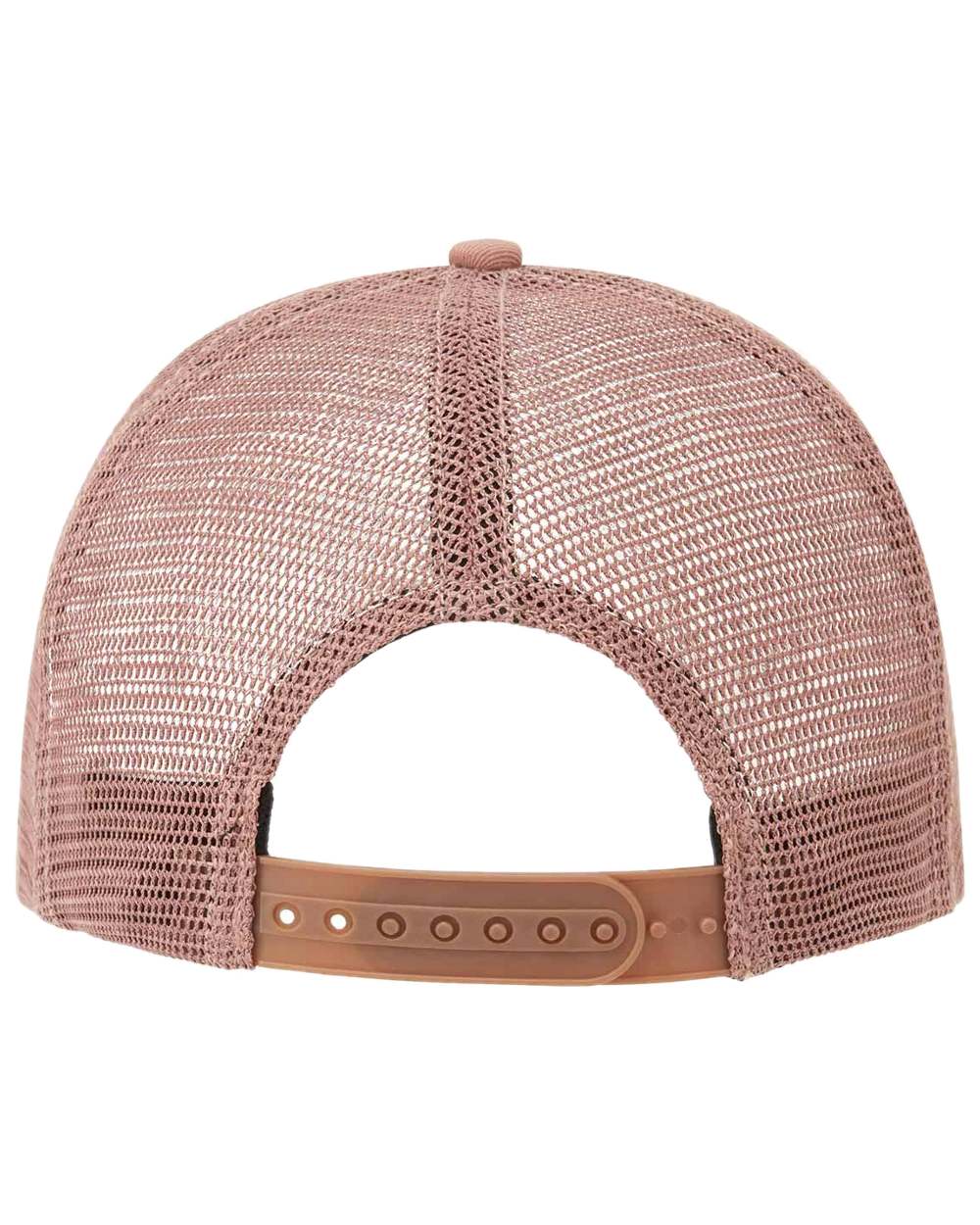 Dusky Pink Coloured Ridgeline Signature Trucker Cap on white background 