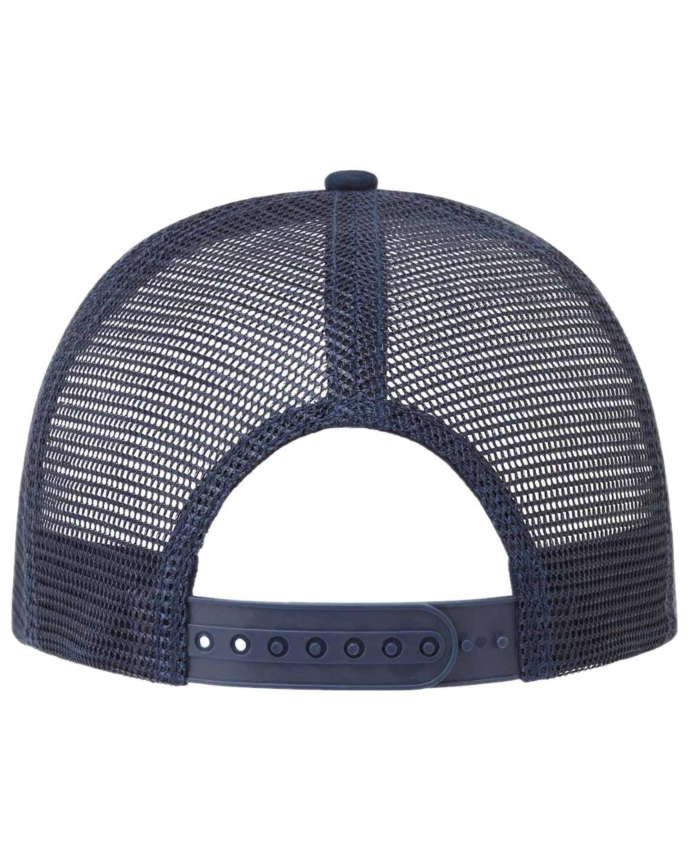 Navy Coloured Ridgeline Signature Trucker Cap on white background 