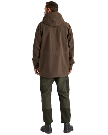 Bark coloured Ridgeline Torrent Waterproof Jacket on white background 