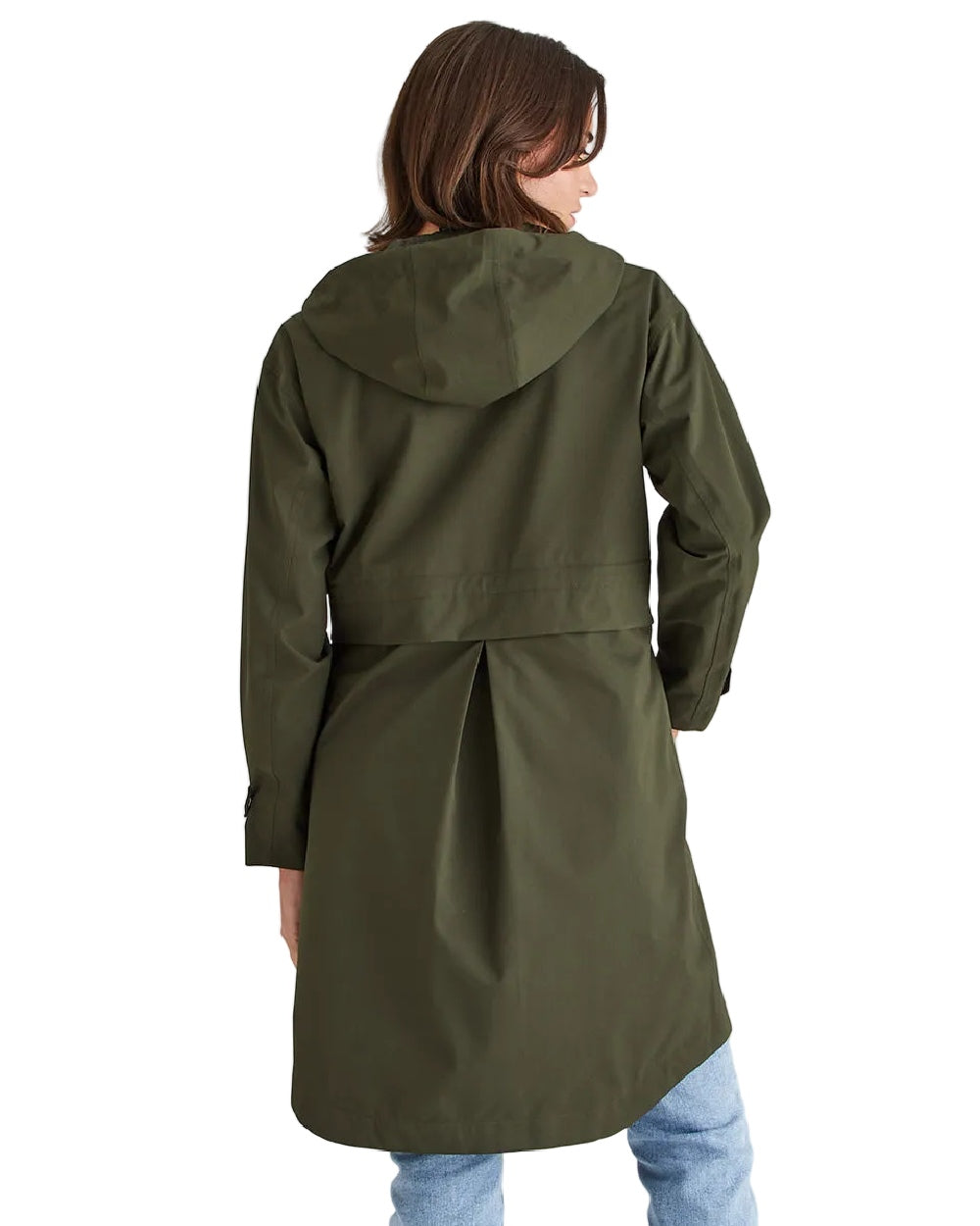 Deep Forest Coloured Ridgeline Womens Blakeney Parka on white background 