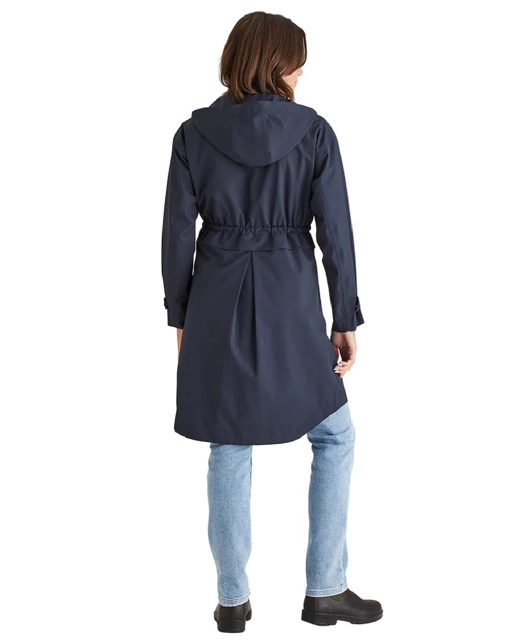 Navy Coloured Ridgeline Womens Blakeney Parka on white background 