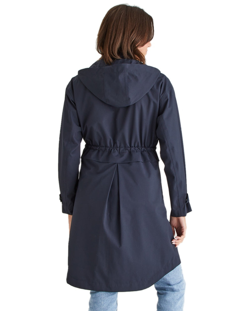 Navy Coloured Ridgeline Womens Blakeney Parka on white background 