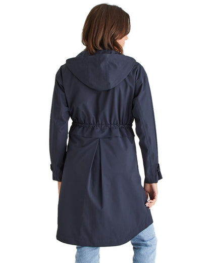 Navy Coloured Ridgeline Womens Blakeney Parka on white background 