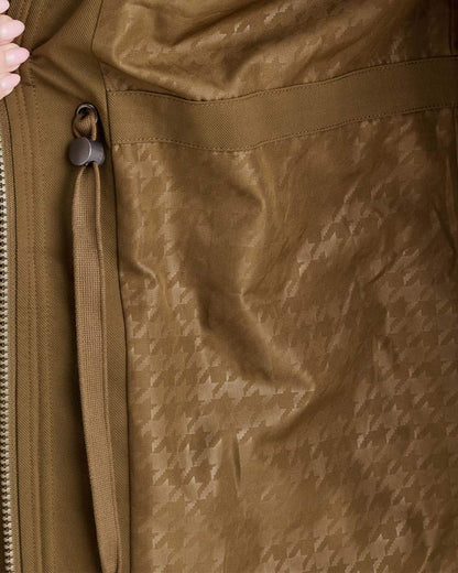 Teak Coloured Ridgeline Womens Blakeney Parka on white background 
