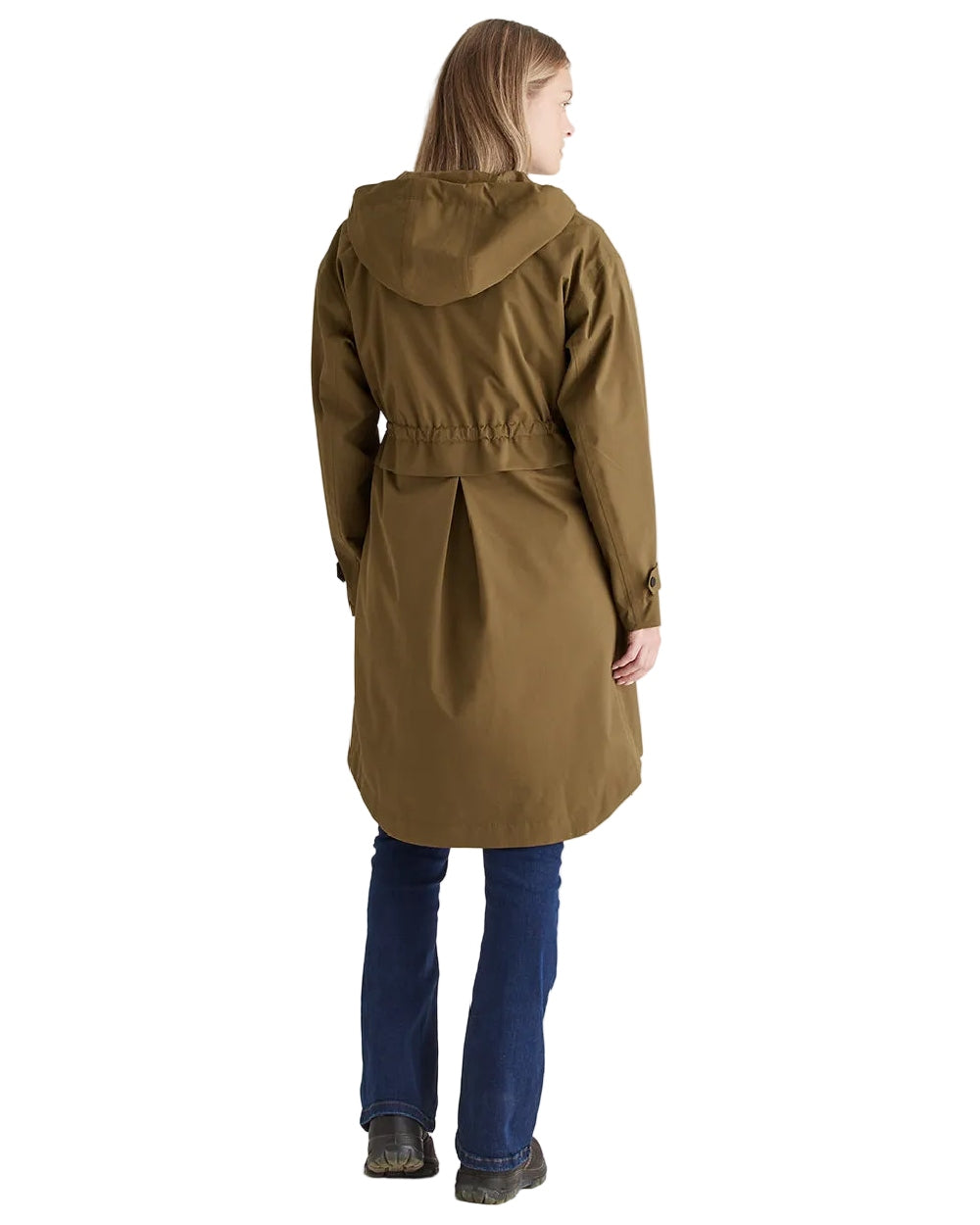 Teak Coloured Ridgeline Womens Blakeney Parka on white background 
