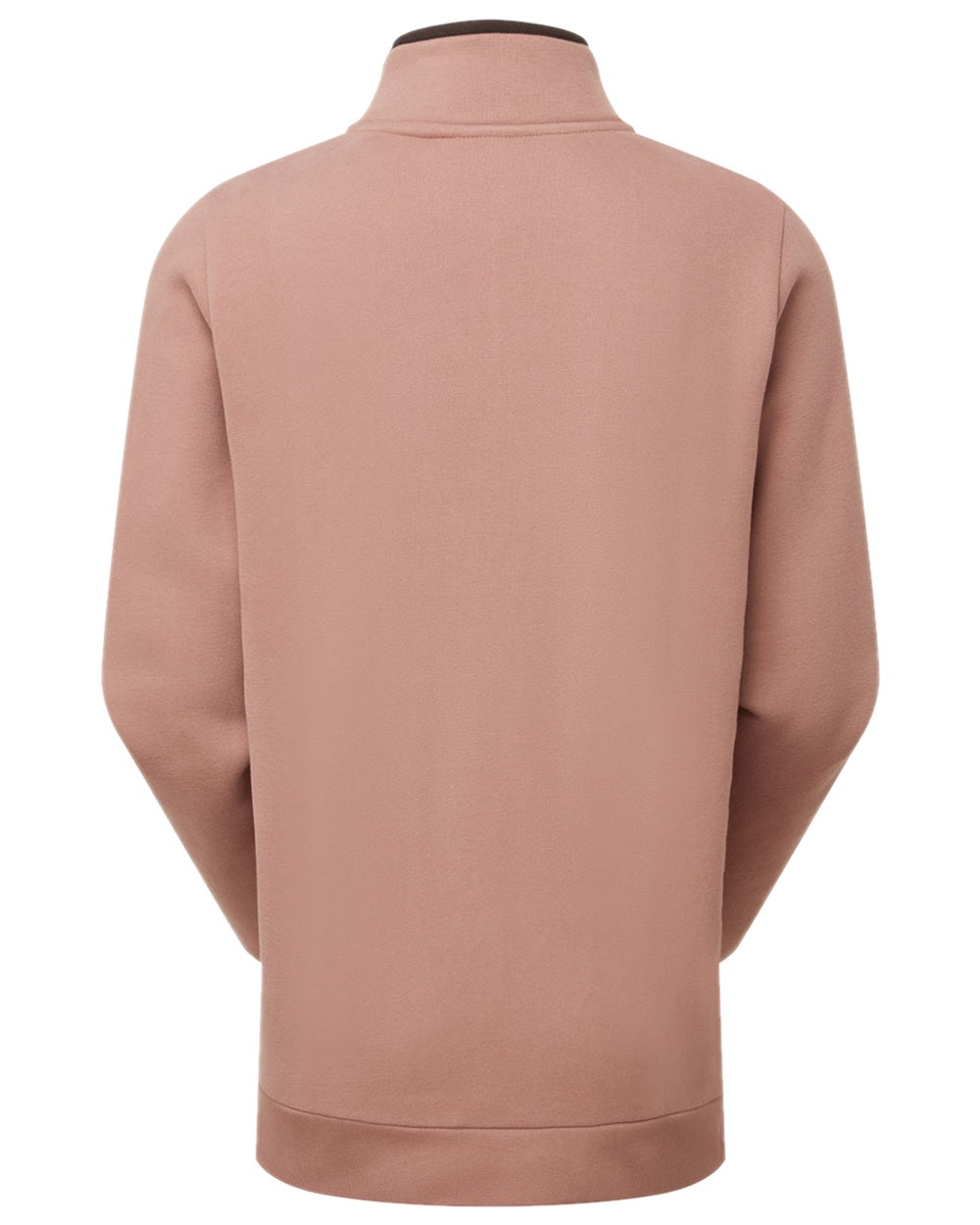 Dusky Pink Coloured Ridgeline Womens Brancaster Quarter Zip Top on white background 