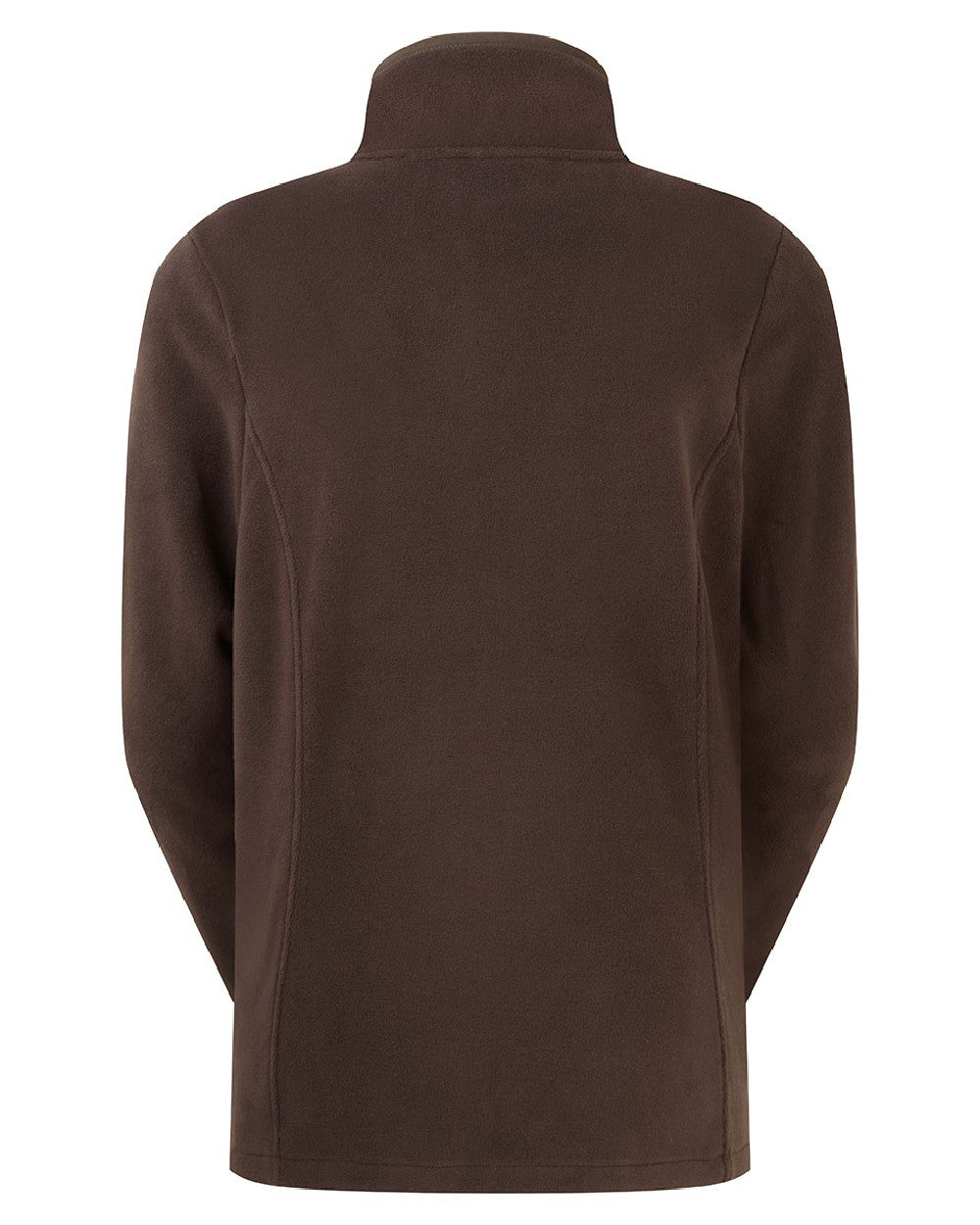 Deep Bark coloured Ridgeline Womens Brenna Fleece Jacket on white 