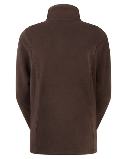 Deep Bark coloured Ridgeline Womens Brenna Fleece Jacket on white 