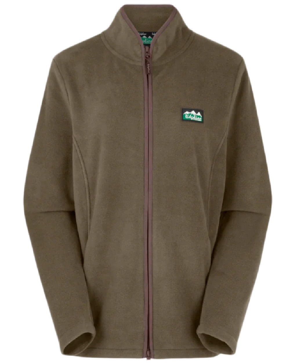 Ivy Green Coloured Ridgeline Womens Brenna Fleece Jacket on white background 