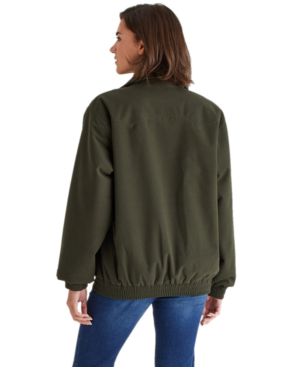 Deep Forest Coloured Ridgeline Womens Brumby Yard Jacket on white background 