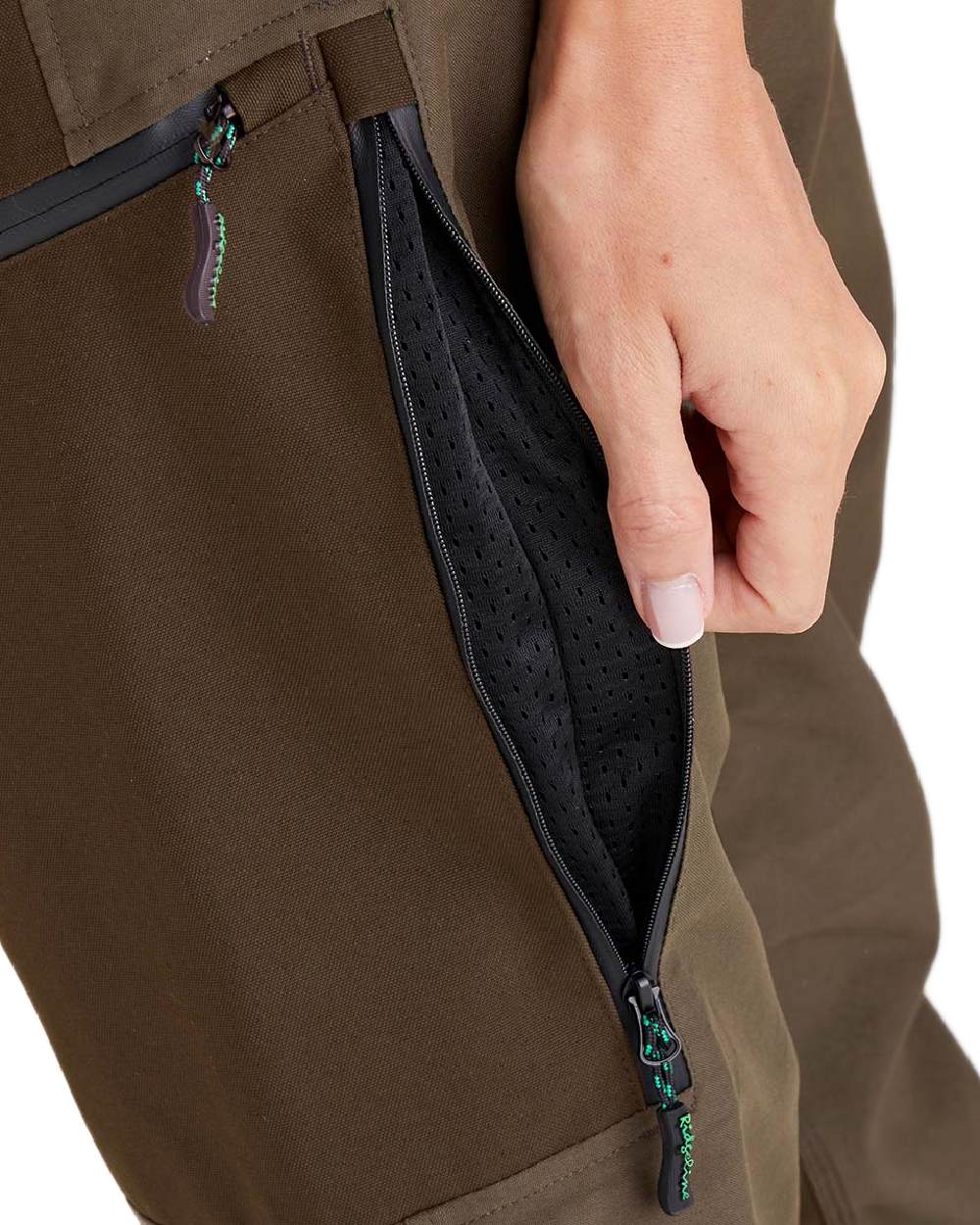 Bark coloured Ridgeline Womens Cambrian Trousers on white background 