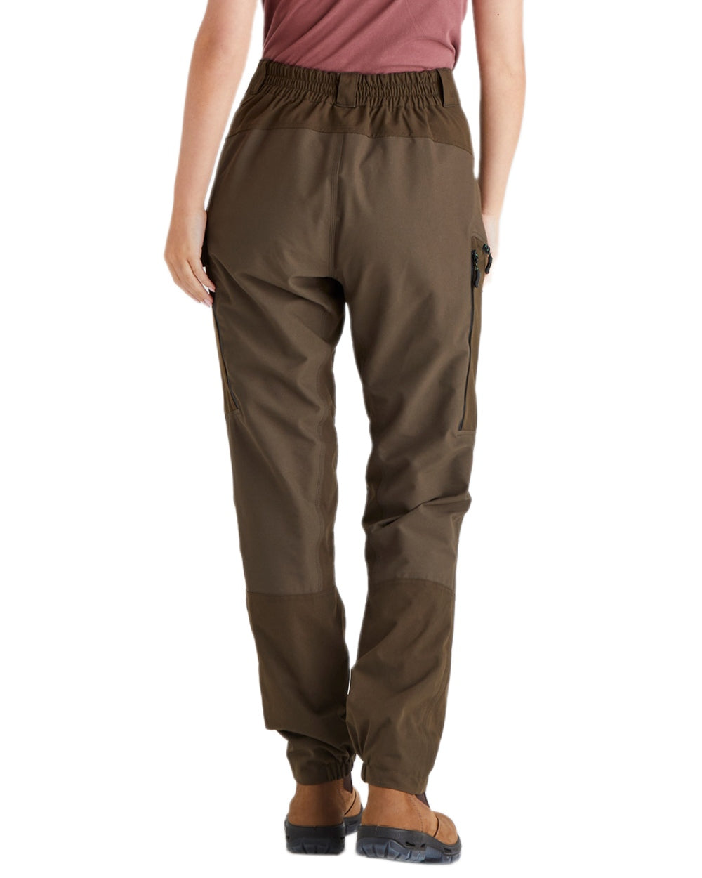 Bark coloured Ridgeline Womens Cambrian Trousers on white background 