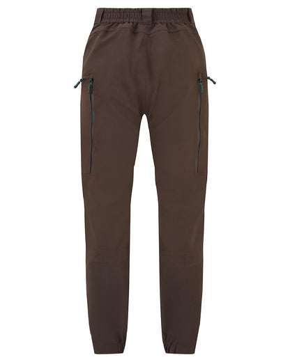 Deep Bark coloured Ridgeline Womens Cambrian Trousers on white background 